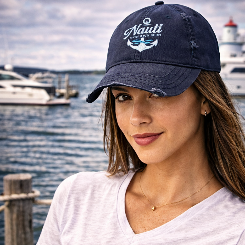 Nauti In New Bern Distressed Dad Hat